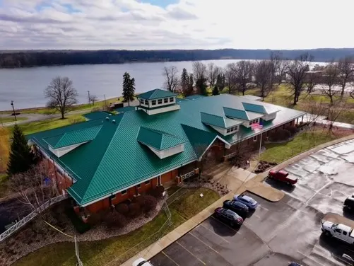 Tarping and dry-in on a New Palestine commercial roof